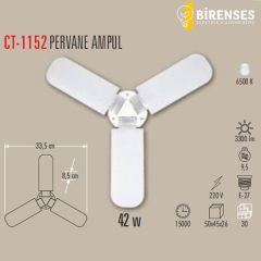 CATA CT-1152 42W Pervane Ampul E27 Beyaz