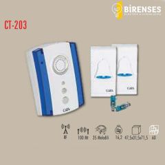 CATA CT-203 Uzaktan Kumandalı Zil (1 Zil+2 Buton)