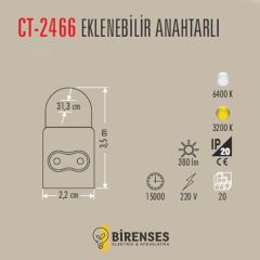 CATA CT-2466B 5W T5 Ledli Bant Armatür Beyaz