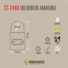 CATA CT-2468B 15W T5 Ledli Bant Armatür Beyaz