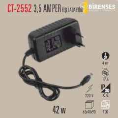 CATA CT-2552 3,5 Amper 42W Fişli Adaptör