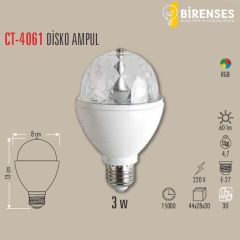 CATA CT-4061 3W Disko Ampul - E27