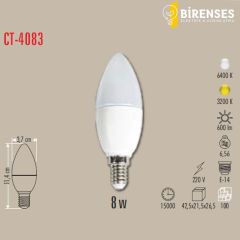 CATA CT-4083B 8W Led Buji Ampul - E14 Beyaz