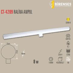 CATA CT-4209 8W Ledli Ralina Ampul - Günışığı