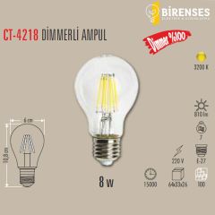 CATA CT-4218G 8W Dimmerli Led Ampul - E27