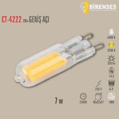 CATA CT-4222B 7W Cob Ledli G-9 Kapsül Ampul 220V Beyaz