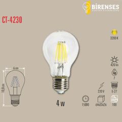 CATA CT-4230 4W Edison Led Ampul - E27 Günışığı