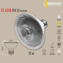 CATA CT-4246B 12W Par 30 Led Ampul E27 Beyaz