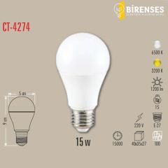CATA CT-4274B 15W Led Ampul E27 Beyaz