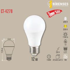 CATA CT-4278 12W Dimmerli Led Ampul E27 Beyaz