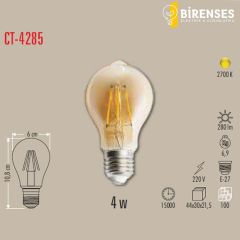 CATA CT-4285 4W Rustik Led Ampul - E27 Amber