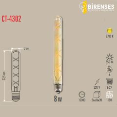 CATA CT-4302 8W Dekoratif Rustik Ampul - E27 Amber