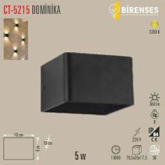 CATA CT-5215 5W Dominika Led Aplik Dış Mekan
