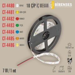 CATA CT-4484 10 Çip Şerit Led İç Mekan Mavi