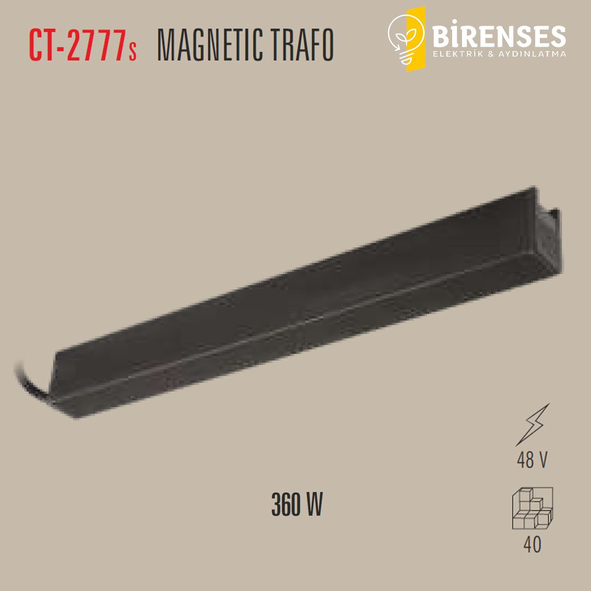 CATA CT-2777S Magnetic Trafo 360W Siyah Kasa