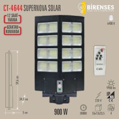 CATA CT-4644 900W Supernova Solar Led Projektör (Kumandalı)
