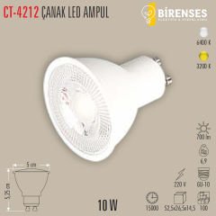 CATA CT-4212G 10W Çanak Led Ampul Gu-10 Günışığı