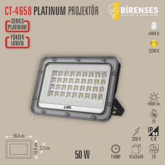 CATA CT-4658 50W Platınum Led Projektör Beyaz
