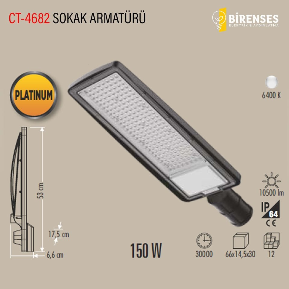 CATA CT-4682 150W Merkür Sokak Armatürü
