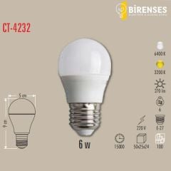 CATA CT-4232G 6W Led Ampul - E27 Günışığı