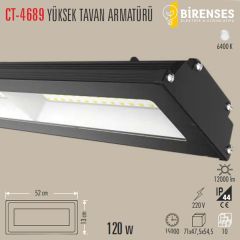 CATA CT-4689 120W Yüksek Tavan Armatürü Beyaz