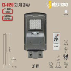 CATA CT-4690 60W Solar Sokak Armatürü