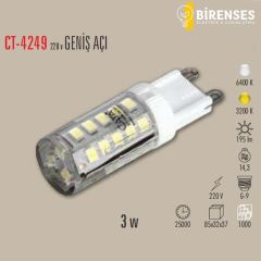 CATA CT-4249G 3W Ledli G-9 Kapsül 220V Günışığı