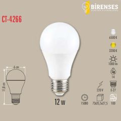CATA CT-4266G 12W Led Ampul E27 Günışığı