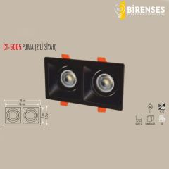 CATA CT-5005 Puma 2'Li Spot - Siyah Boş Kasa