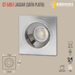 CATA CT-5057 Jaguar Kare Spot - Satin-Platin Boş Kasa