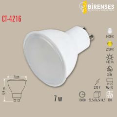 CATA CT-4216G 7W Led Ampul - Gu-10 Günışığı