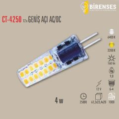 CATA CT-4250B 4W Ledli Kapsül Ampul - G4 -  12V Beyaz
