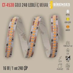 CATA CT-4538B Gold 240 Ledli İç Mekan Beyaz