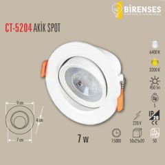 CATA CT-5204B 7W Akik Led Spot Beyaz