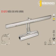CATA CT-5212G 6W Ledli Kuğu Aplik Krom Kasa Günışığı