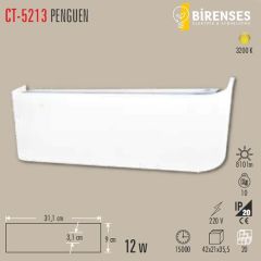CATA CT-5213 12W Penguen Led Aplik Beyaz
