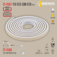 CATA CT-4561 Yeni Nesil Cob Neon Led Hortum Beyaz