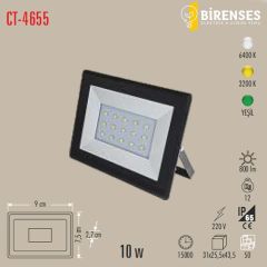 CATA CT-4655Y 10W Slim Led Projektör Yeşil