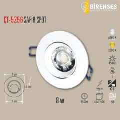 CATA CT-5256B 8W Safir Led Spot Beyaz
