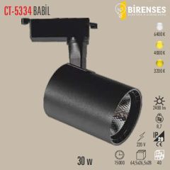 CATA CT-5334B 30W Babil Led Ray Armatür Siyah Kasa Beyaz