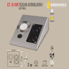 CATA CT-5109G 5W Tezgah Aydınlatma Üçgen Spot Günışığı