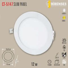 CATA CT-5147G 12W Slim Panel (Günışığı)