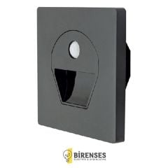 CATA CT-5170SB 1W Sensörlü Ledli Koridor Armatürü Siyah Kasa Beyaz