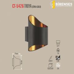CATA CT-5426 Troya Aplik (G-9) Siyah-Eskitme