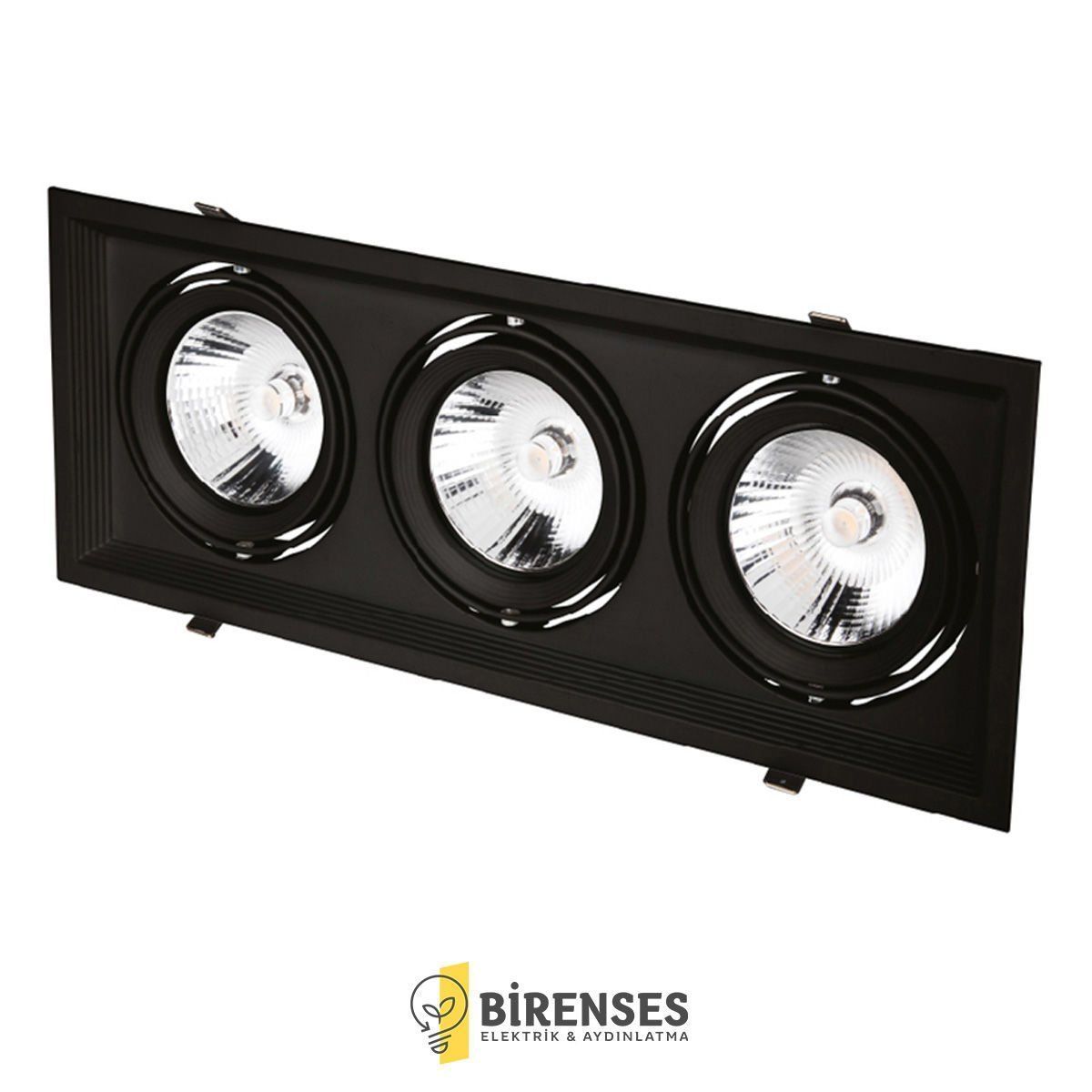 CATA CT-5505 Halospot Led Armatür (3'Lü Siyah Kasa)