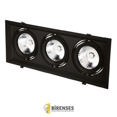 CATA CT-5505 Halospot Led Armatür (3'Lü Siyah Kasa)