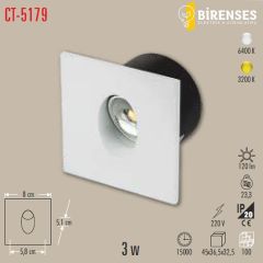 CATA CT-5179G 3W Ledli Koridor Armatürü Günışığı