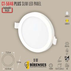 CATA CT-5646G 9W Plus Led Panel Günışığı