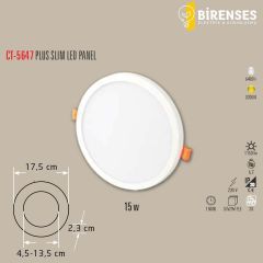 CATA CT-5647B 15W Plus Slim Led Panel Beyaz