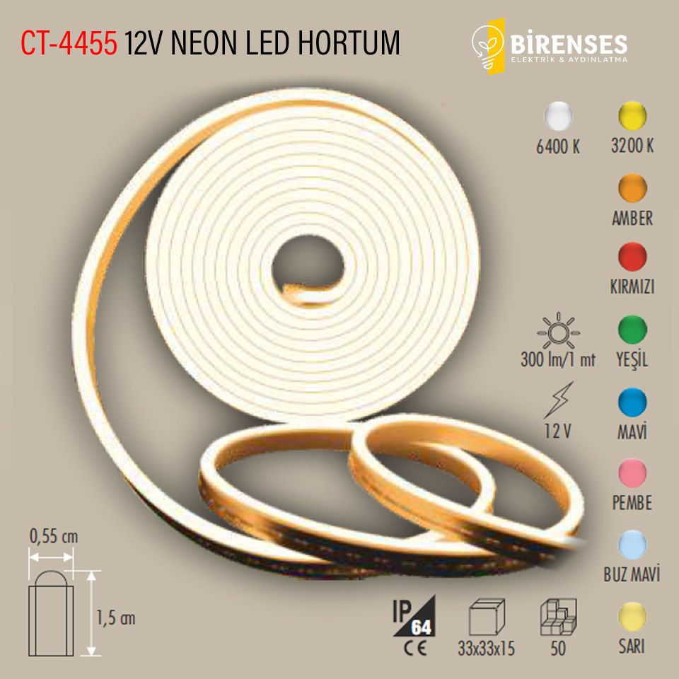 CATA CT-4455Y 12V Neon Led Hortum Yeşil